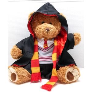 The Bear Factory 15" Plush Brown Bear In Harry Potter Like Clothes Red Yellow